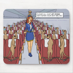 Meerkats op een Plane Mousepad Muismat