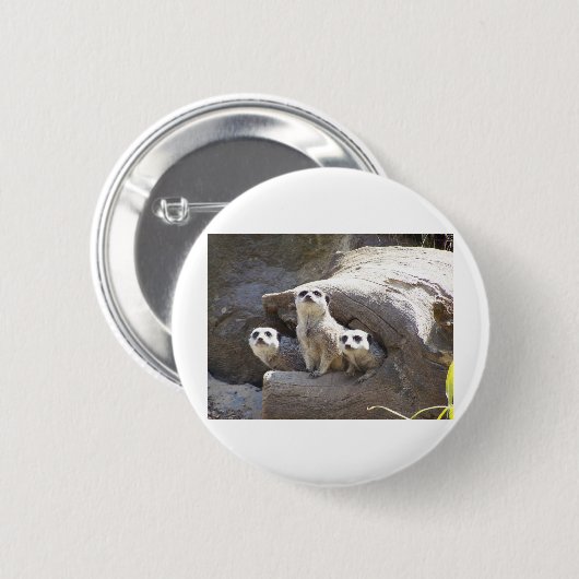 Meerkats Ronde Button 5,7 Cm (Voorkant /achterkant)