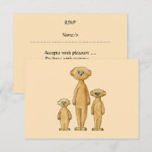 Meerkats. RSVP Kaartje (Voorkant / Achterkant)