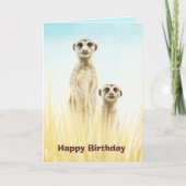 Meerkats Verjaardag Kaart (Voorkant)
