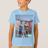 Meerkatten in trainingspakken t-shirt (Voorkant)