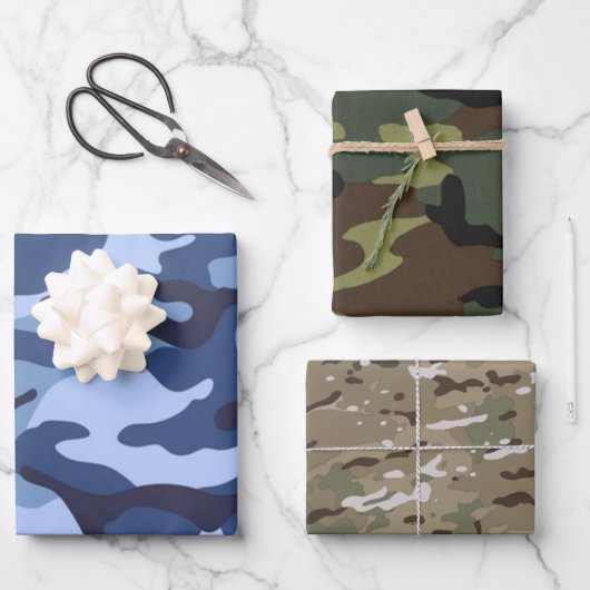 Meerkleurencampagne Camouflage militair ontwerppat Inpakpapier Vel (Voorkant)