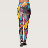 Meerkleurensleuf Leggings (Achterkant)
