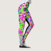 Meerkleurig 3-d polygoonpatroon leggings (Rechts)