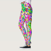 Meerkleurig 3-d polygoonpatroon leggings (Links)