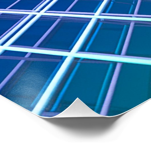 Meerkleurig 3D-raster Perfect Poster (Hoek)