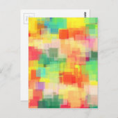 Meerkleurig Abstract geometrisch patroon Briefkaart (Voorkant / Achterkant)