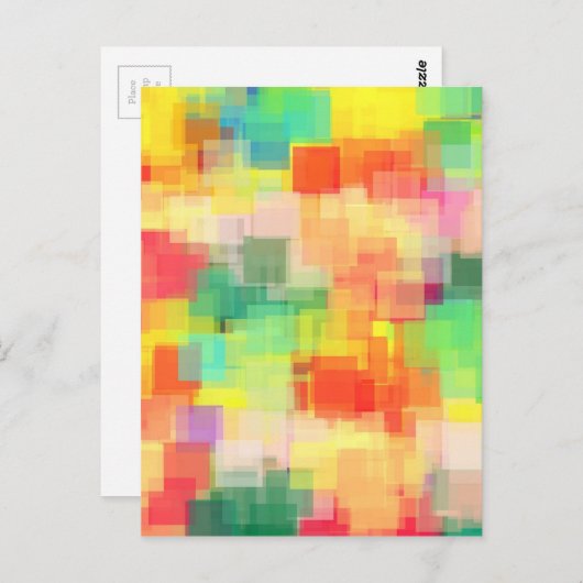 Meerkleurig Abstract geometrisch patroon Briefkaart (Voorkant / Achterkant)