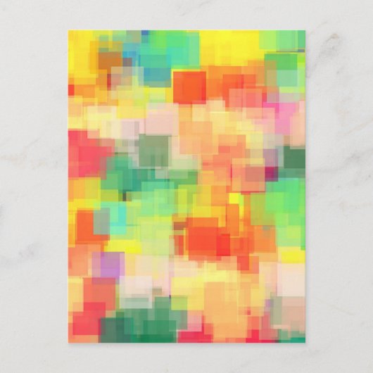 Meerkleurig Abstract geometrisch patroon Briefkaart (Voorkant)