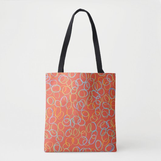 Meerkleurig Abstract kleurenpatroon Tote Bag (Voorkant)
