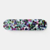 Meerkleurig Abstract kristalpatroon Skateboard (Horizontaal)