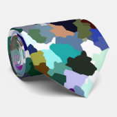 Meerkleurig Abstract kristalpatroon Stropdas (Opgerold)