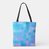 Meerkleurig Abstract mozaïekpatroon Tote Bag (Achterkant)