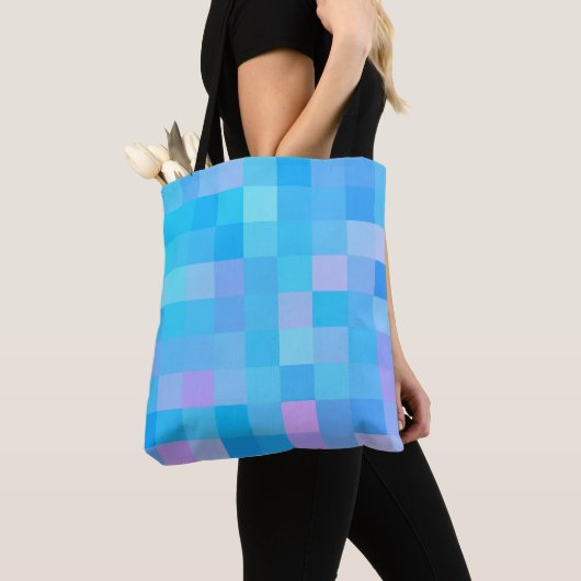 Meerkleurig Abstract mozaïekpatroon Tote Bag (Dichtbij)