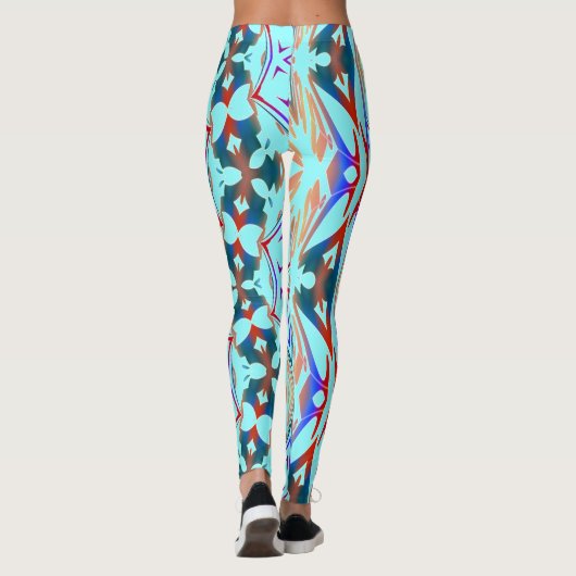 Meerkleurig abstract patroon "Ratti_Creative_Arts" Leggings (Achterkant)