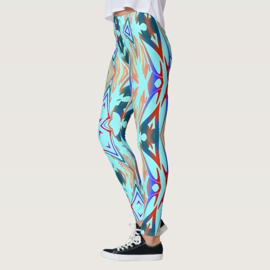 Meerkleurig abstract patroon "Ratti_Creative_Arts" Leggings (Links)