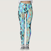 Meerkleurig abstract patroon "Ratti_Creative_Arts" Leggings (Voorkant)