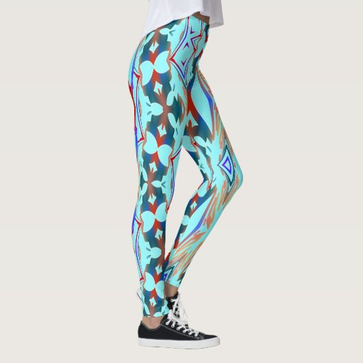 Meerkleurig abstract patroon "Ratti_Creative_Arts" Leggings (Rechts)