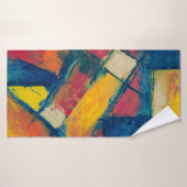Meerkleurig abstract schilderij badhanddoek (Badhanddoek)
