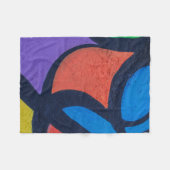 Meerkleurig abstract schilderij fleece deken (Voorkant (Horizontaal))