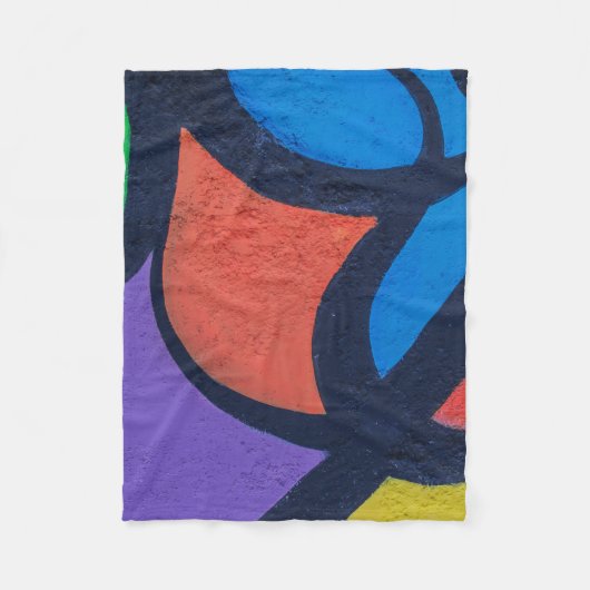 Meerkleurig abstract schilderij fleece deken (Voorkant)