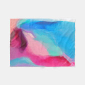 Meerkleurig abstract schilderij fleece deken (Voorkant (Horizontaal))