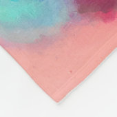 Meerkleurig abstract schilderij fleece deken (Hoek)
