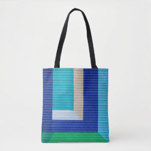 Meerkleurig abstract schilderij tote bag