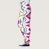 Meerkleurig abstract textielprintpatroon leggings (Links)