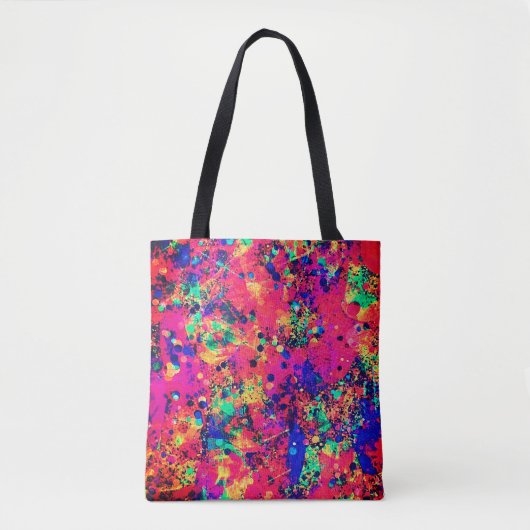 Meerkleurig Abstract Tote Bag (Voorkant)
