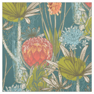 Meerkleurig Afrikaans Abstract bloemmotief Stof