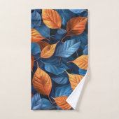 Meerkleurig bladpatroon bad handdoek (Handdoek)