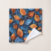 Meerkleurig bladpatroon bad handdoek (Wasdoekje)