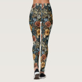 Meerkleurig bloemig herhalend patroon leggings (Achterkant)