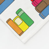 Meerkleurig boekpatroon fleece deken (Hoek)