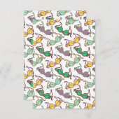 Meerkleurig Bra-patroon Bedankkaart (Voorkant / Achterkant)