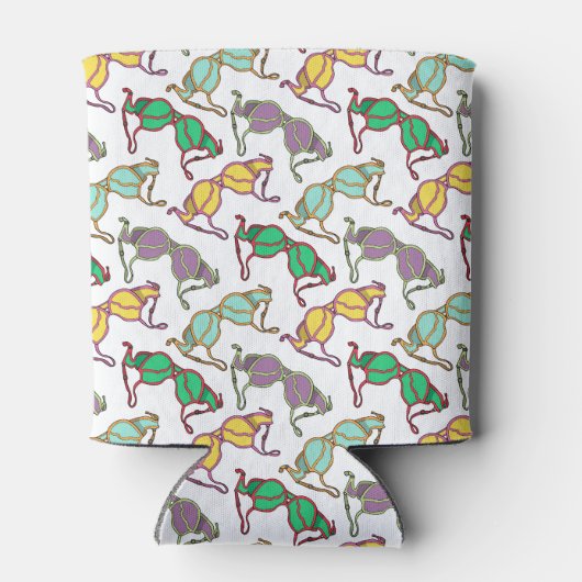 Meerkleurig Bra-patroon Blikjeskoeler (Achterkant)