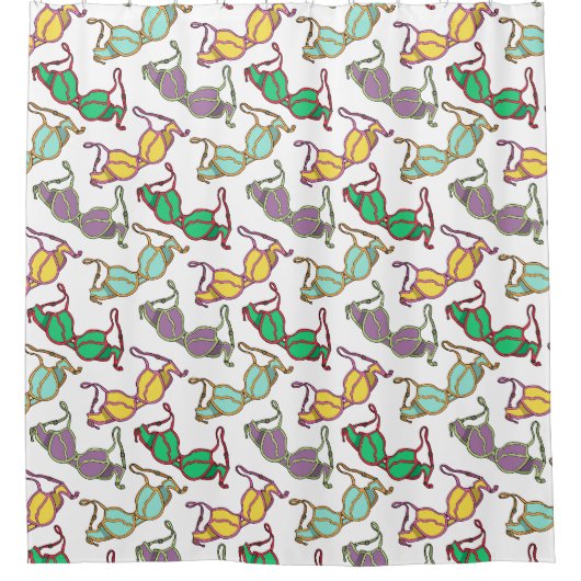 Meerkleurig Bra-patroon Douchegordijn (Voorkant)