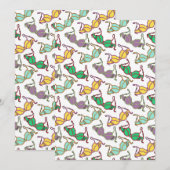 Meerkleurig Bra-patroon Feestdagenkaart (Voorkant / Achterkant)