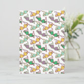 Meerkleurig Bra-patroon Feestdagenkaart (Staand voorkant)