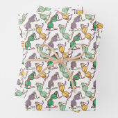 Meerkleurig Bra-patroon Inpakpapier Vel (In situ)