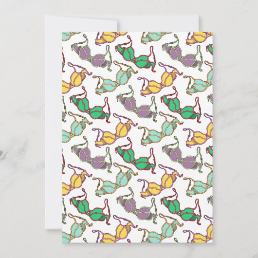 Meerkleurig Bra-patroon Kaart (Voorkant)