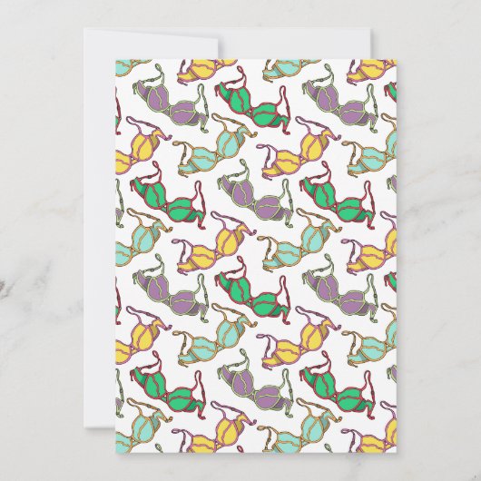 Meerkleurig Bra-patroon Kaart (Achterkant)