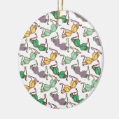 Meerkleurig Bra-patroon Keramisch Ornament (Links)