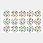 Meerkleurig Bra-patroon Labels (Vel)