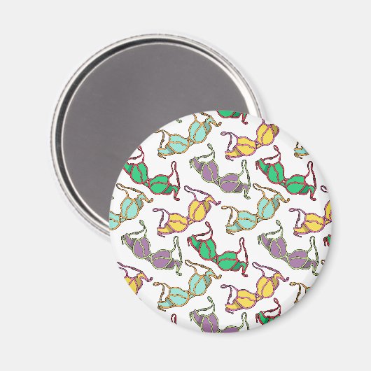 Meerkleurig Bra-patroon Magneet (Voorkant / Achterkant)