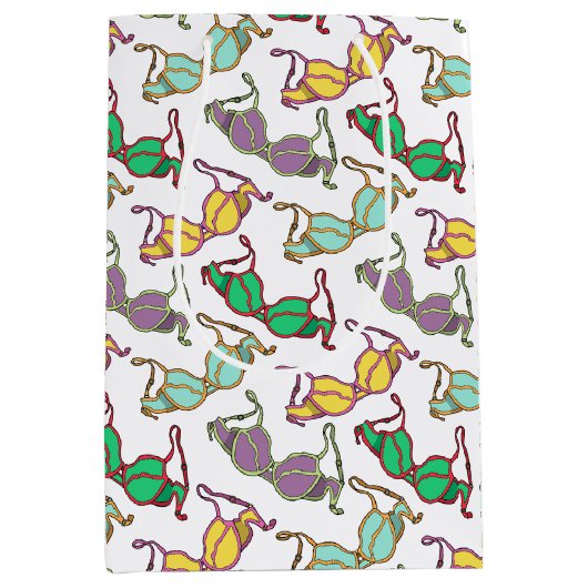 Meerkleurig Bra-patroon Medium Cadeauzakje (Voorkant)