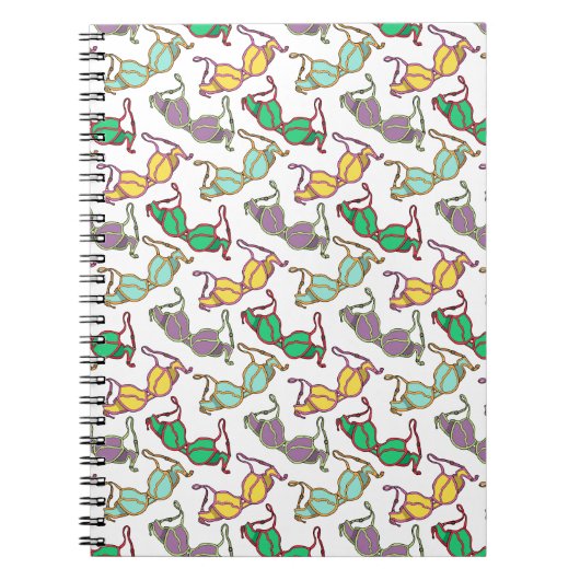 Meerkleurig Bra-patroon Notitieboek (Voorkant)
