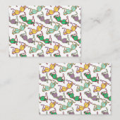 Meerkleurig Bra-patroon Notitiekaartje (Voorkant / Achterkant)