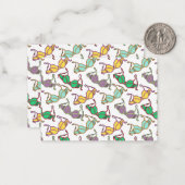 Meerkleurig Bra-patroon Notitiekaartje (Voorkant / Achterkant in situ)